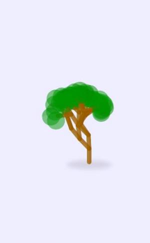 一棵简单卡通绿色树苗生长过程
