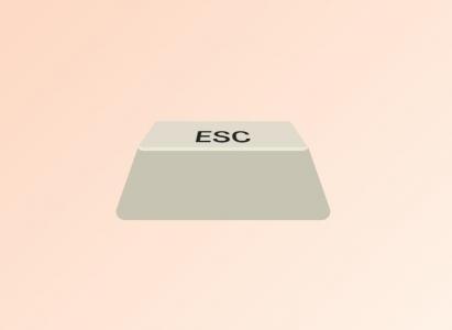 侧面设计鼠标悬停按钮状态的ESC按键