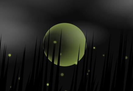 JavaScript画布夜间萤火虫动画特效