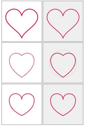 圖形網頁素材免費下載JS特效代碼繪制簡筆畫不同形狀的愛心圖形樣式