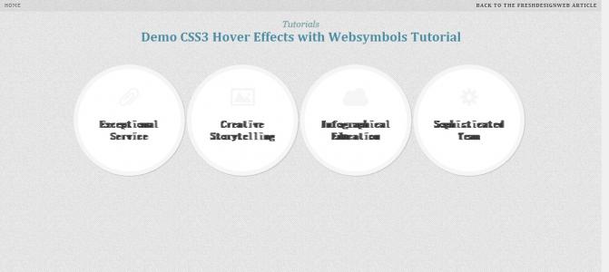 HTML5 CSS3实现鼠标悬停圆形图像效果