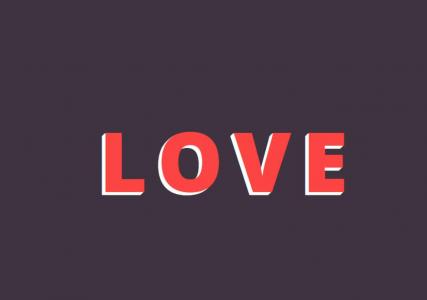 纯CSS 3D字母由I过渡成O的LOVE单词