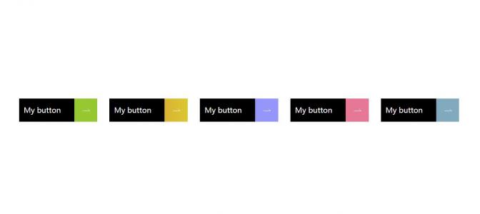 仅CSS的彩色平面按钮悬停背景特效