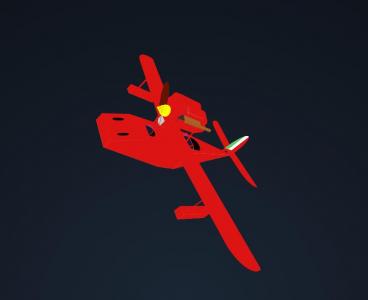3D设计CSS逼真的红色直升机飞行动画