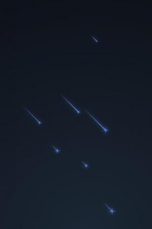 纯CSS3夜空中流星划过动画场景代码