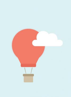 HTML5卡通热气球空中悬浮动画特效
