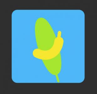 可3D任意拖拽的香蕉和树叶图标