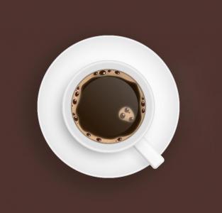 HTML5绘制超逼真香浓咖啡图像