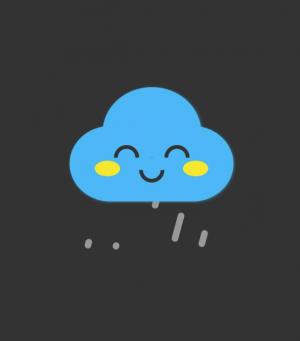 可爱云朵笑脸下雨动画代码