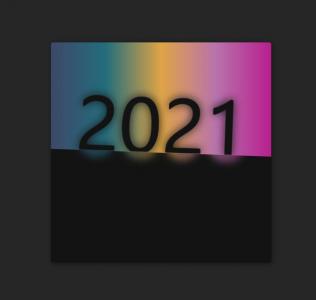 纯CSS 2020和2021字样旋转替换