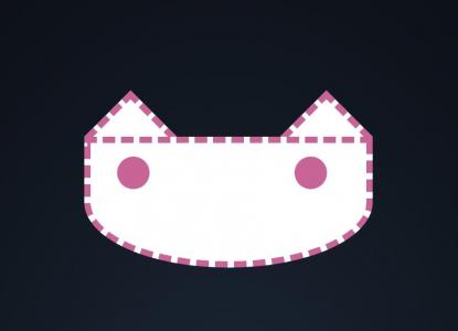 CSS类样式制作纸叠猫头像动画