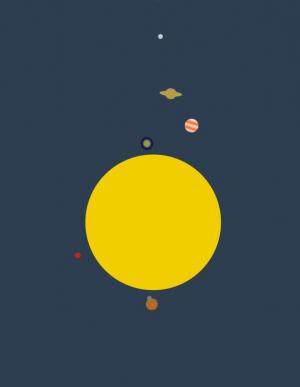 CSS HTML5模拟太阳系轨道动画