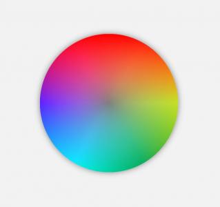 单个DIV元素实现的RGB圆形色轮值