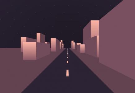 CSS3属性模拟高速路夜跑动画场景