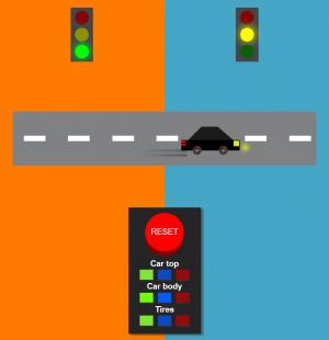 jQuery可控制小汽车过红绿灯代码