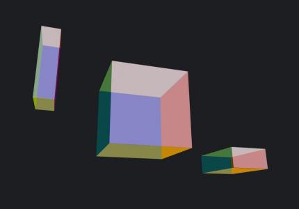 纯CSS3不同色且透明的立体3D旋转
