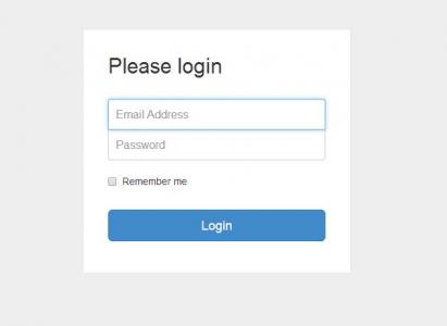Bootstrap设计简单用户登录form表单