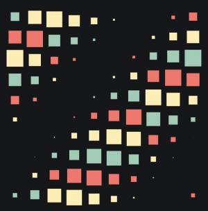 grid网格布局彩色波形矩阵图动画