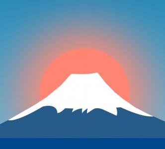 动画设计CSS3富士山日出场景效果