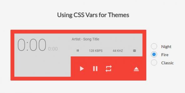 可设置主题的CSS3音乐播放器