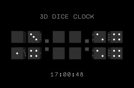 悬停任意旋转的CSS 3D骰子时钟