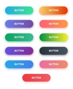 CSS彩色渐变按钮悬停背景滑动效果