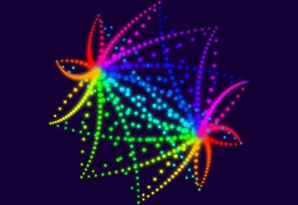 超酷炫的CSS3 3D彩色点星旋转动画