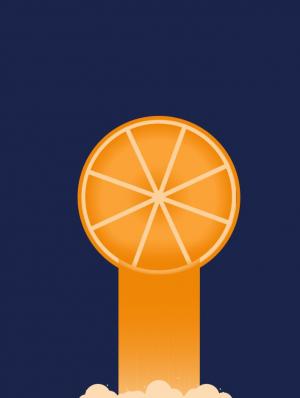 DIV单元素带果汁动画的CSS3橙子