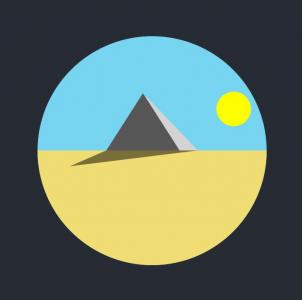 动画设计金字塔上的太阳和月亮动画