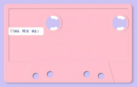 这是一个具有年代感的粉色CSS卡带
