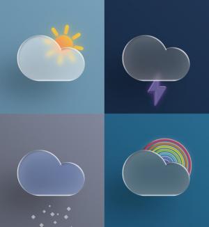 CSS3动画设计与制作3D玻璃天气图标