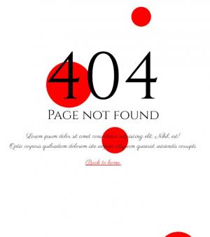 带有红色气泡升起动画网站404页面概念