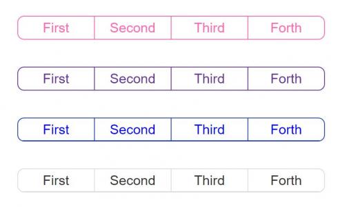 HTML布局4种不同样式的CSS按钮组