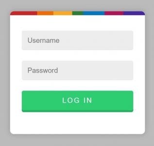 UI设计简约型彩虹边框用户登录框