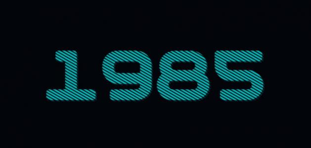 SVG代码制作纹理字样的1985日期滑块