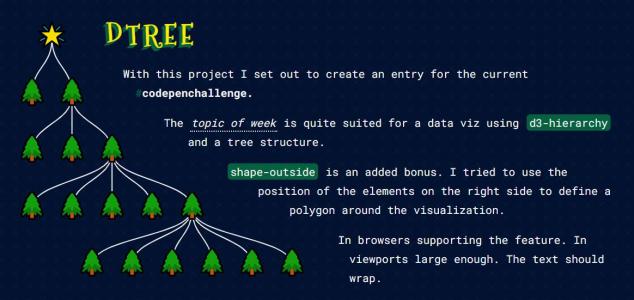 使用d3.js代码制作以圣诞树节点的结构体