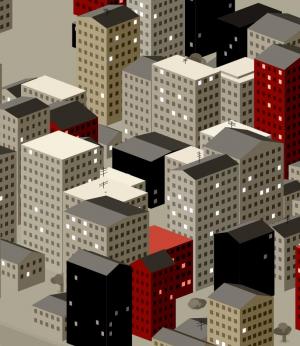 单击随机生成的SVG 3D城市建筑图像
