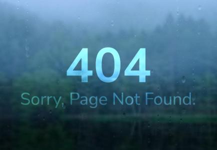 HTML5创意的阴天玻璃上水珠404动画
