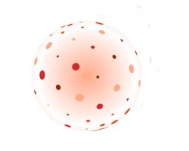 旋转散发出粒子点的SVG 3D球体动画