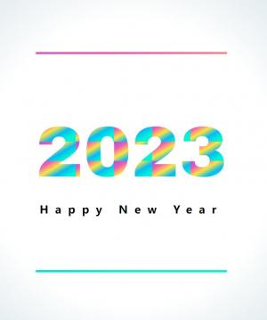 新年快乐2023年数字渐变网格背景动画