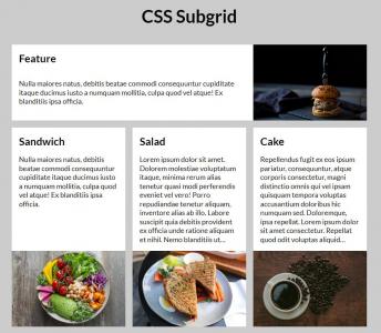 CSS子网格网页布局HTML5静态页面