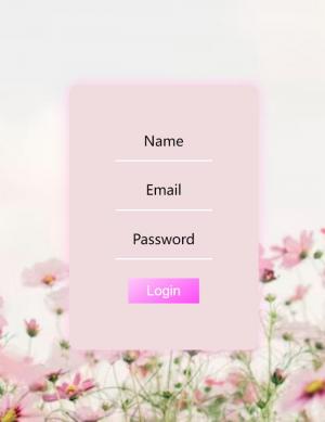 HTML5个人网站粉色用户登录框UI设计