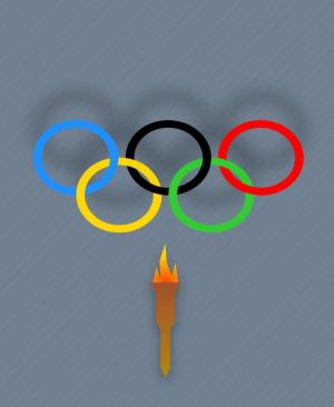 CSS奥运五环和火炬光标视差效果