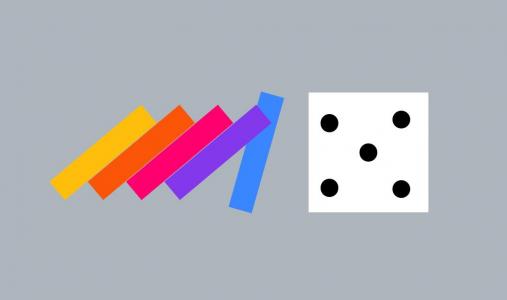 CSS3彩色多米诺骨牌和骰子动画效果