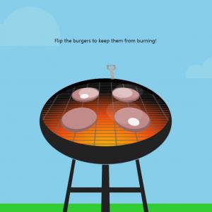 CSS3简单卡通火炉上烤汉堡动画制作