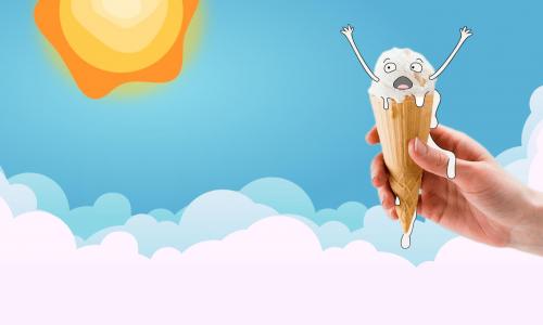 可全屏切换展示SVG动画冰淇淋卡通人物