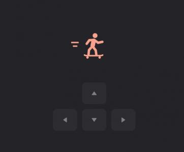 可键盘方向键控制交互式滑板加载动画