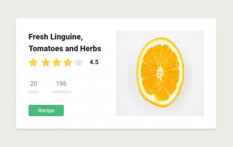HTML5左右布局食品用户评价信息卡片
