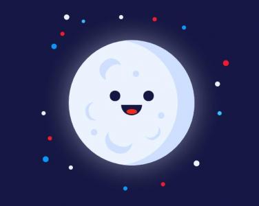纯CSS3绘制月光与星星微笑表情