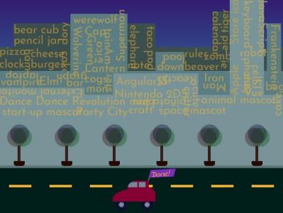 CSS3派对城市汽车行驶动画场景